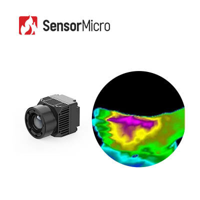 640×512 Résolution 8 μm Taille de pixel Corne de caméra thermique avec une précision de ± 0,5 °C pour le dépistage de la fièvre
