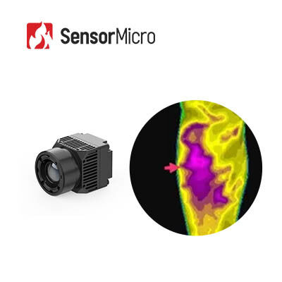 Caméra thermique non refroidie pour la détection de la fièvre, noyau d'imagerie thermique 400x300/17μm